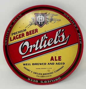 Vintage Ortlieb's Premium Lager Bier Ale Bier Tablett 12" - Bild 1 von 4