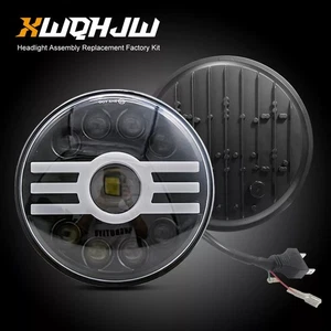 7" Round 2x LED Headlights High/Low DRL For Jeep Wrangler JK TJ LJ CJ 1997~2017 - Picture 1 of 13
