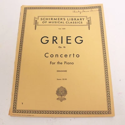 Concierto Grieg op 16 piano orquesta partitura 1920 G Schirmer Foto 1 de 4