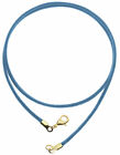 Denim Blue Satin Silk Cord Necklace Silver/gold Clasp 16" To 30" Hand Made Usa