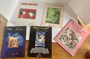 Vintage Lot 5 Piece Sheet Music Copies Childrens Theme 70/80/90s Peanuts Muppets - Picture 1 of 19