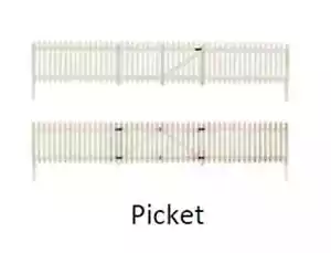 WOODLAND O Picket Fence (8pcs) WOO3004-W - Picture 1 of 1