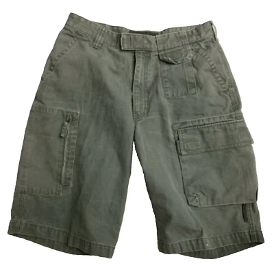 Pantalones Cortos de Carga Tommy Hilfiger Para Hombre Talla 33 Verde Militar Frontal Plano Bolsillos con Solapa Foto 1 de 4
