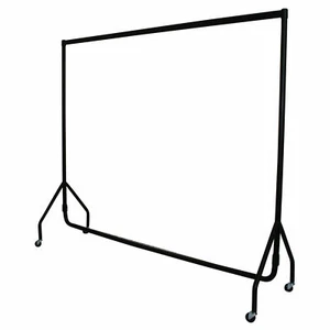 HEAVY DUTY 6ft BLACK GARMENT RAIL CLOTHES HOME HANGING RACK MARKET DISPLAY - Picture 1 of 1