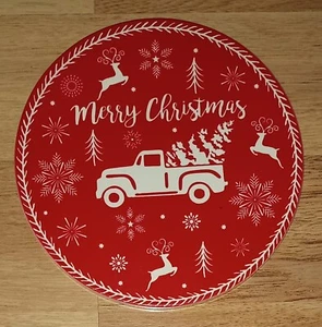 Merry Christmas Round Ceramic Tile Trivet with Cork Backing 7.75” Diameter - Picture 1 of 2