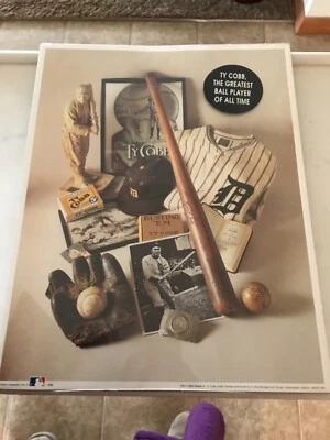 1998 No. 8 The Georgia Peach Ty Cobb Print Framable Collectables Poster Baseball - Image 1 of 2