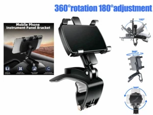360° Universal Noopsy Car Phone Holder Clamp Dashboard Mount Stand Cradle - Photo 1 sur 3