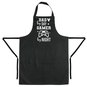Dad By Day Gamer Heart Controler Fathers day BBQ Apron For Dad, Cooking Apron - Picture 1 of 5