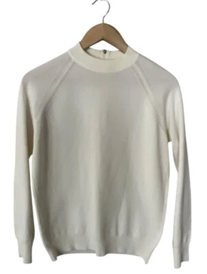 Designers Originals Vintage Winter White Raglan Sleeve Mock Neck Swater Medium - Image 1 of 4