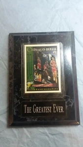 95-96 Chicago Bulls Topps Commemorative #72 Plaque Michael Jordan Rodman Pippen - Picture 1 of 2