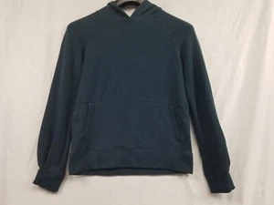 Athleta GIRL Long Sleeve Pullover Short Hoodie Size XL / 14 Green Terry Soft - Picture 1 of 9