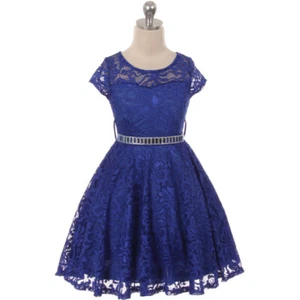 ROYAL BLUE Size 8 Flower Girl Dress Birthday Recital Homecoming Formal Party - Picture 1 of 3