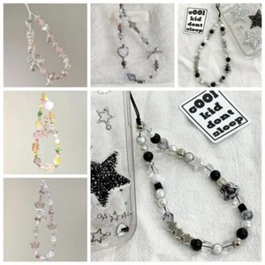 Phone Charm Phone Wrist Strap Star Beads Cellphone Lanyard Phone Case - Zdjęcie 1 z 18