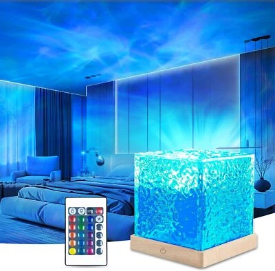 Cube Northern Lights Water Wave Night Light w/Remote LED Atmosphere Lamp AU - image 1 of 4