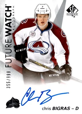 Chris Bigras - 2016-17 SP Authentic Future Watch Auto Rookie /999 Card #125 - Image 1 of 2