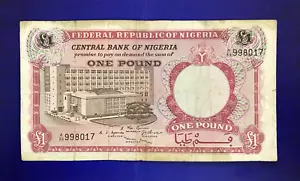 1965 NIGERIA - 1 POUND - VF - EZAF - Picture 1 of 2