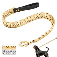 thick chain dog lead