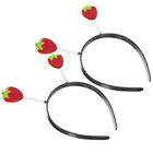 2 Pcs Strawberry Headband Costume Accessories Fruits Headpiece Hair