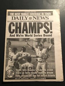 1996 NEW YORK Daily News NEW YORK YANKEES Wetteland ALCS CHAMPS World Series 