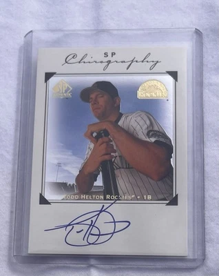 1998 SP Authentic Todd Helton Chirography Auto Colorado Rockies HOF - Image 1 of 2