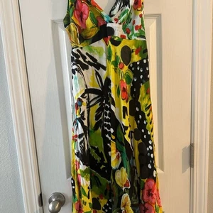 Jams World Tropical Floral Maxi Dress - Yellow, Green, Pink - Picture 1 of 5