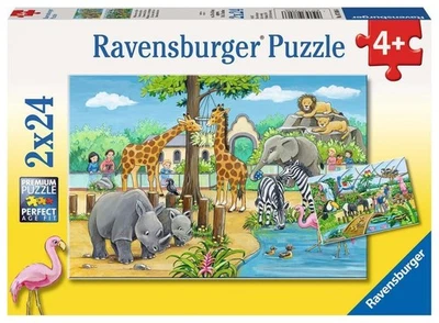 Ravensburger Benvenuti allo Zoo,Puzzle 2 x 24 Pezzi J8jJ - Immagine 1 di 4