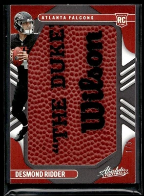 2022 PANINI ABSOLUTE FOOTBALL DESMOND RIDDER GAME BALL RC SP SSP ROOKIE CARD /5 - Image 1 of 2