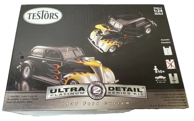 TESTORS 1/24 Ultra Detail Platinum 1937 Ford Custom Diecast Kit NEW (B2-CL) - Image 1 of 4