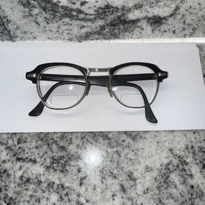 MCM Vintage 1950s MARINE USA Bausch & Lomb GRAY Horn Rimmed Eyeglasses Glasses - Picture 1 of 4