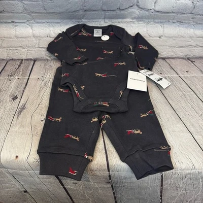 Conjunto de Body y Pantalones Nordstrom Navidad Papá Noel y Reno Talla: 3M Foto 1 de 4