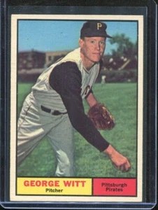 1961 Topps Baseball # 286 George Witt (EX-MT) Excellent to Mint - Picture 1 of 2