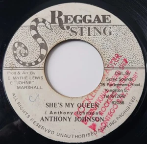 Anthony Johnson - She's My Queen Vinyl 45 - 1985 Reggae Sting - Jamaica  - Picture 1 of 6