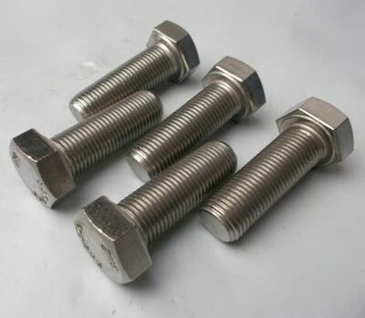 J.B.S Hex Head Bolt 1/2"- 20 NF x 1-1/2" Long "5 Bolts" Stainless Steel 1/2-20x1-1/2