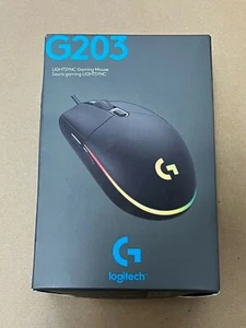 NEW LOGITECH G203 LIGHTSYNC GAMING MOUSE 910-005790 COLOR: BLACK FAST FREE SHIP - Picture 1 of 3