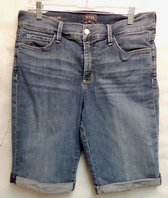 NYDJ Briella Denim Cotton Stretch Bermuda Shorts Cuffed Size 10 Inseam 11" EUC - Image 1 of 4