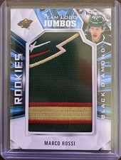 2022-23 Upper Deck Black Diamond Marco Rossi Rookie Team Logo Jumbos