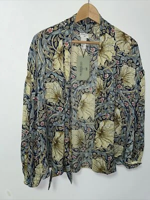 William Morris & Co H&M Blusa Mangas Largas Blusa Camisa Verde Cachemira Boho EU 34 Foto 1 de 4