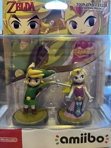 Nintendo Switch The Legend Of Zelda Toon Link and Zelda amiibo 2-Pack Wind Waker - Picture 1 of 3