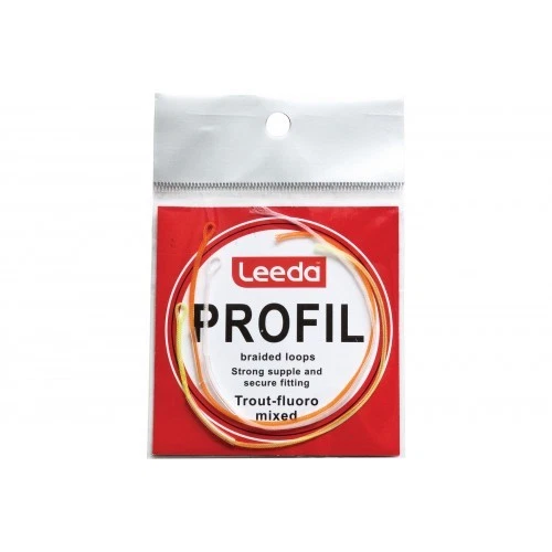 Leeda Profil Braided Loops - Trout Flouro 3 Per Pack, Tube pre-fitted to loop - Image 1 of 1