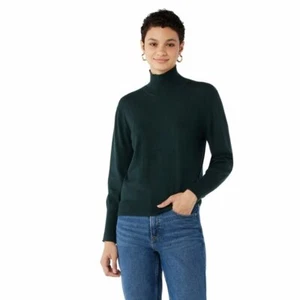 Free Assembly Women's Turtleneck Sweater, Black, Large - Picture 1 of 2