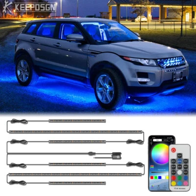6pcs LED Neon Strip Underglow Light RGB Music Chasing For Land Rover Range Rover - Image 1 of 4