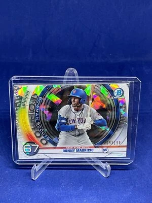 RONNY MAURICIO 2020 BOWMAN CHROME SCOUTS TOP 100 ATOMIC REFRACTOR #D 65/150 - Image 1 of 2