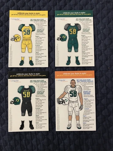 2006 Oregon Ducks Cingular Football Magnets Set Complete Rare Cover