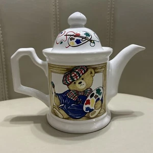Wade Edward The Artist Ceramic Teddy Bear Tea Pot Designed By Judith Wooten - Picture 1 of 24