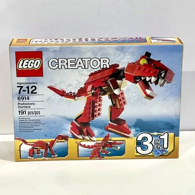 LEGO Creator Dinosaurios Cazadores Prehistóricos T-Rex Juego 3 en 1 6914 NUEVO Foto 1 de 4