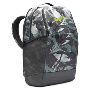 Nike Brasilia Backpack Gray Black New DR6110 068 Size Medium 18"h x 12"w x 7"d - Picture 1 of 16