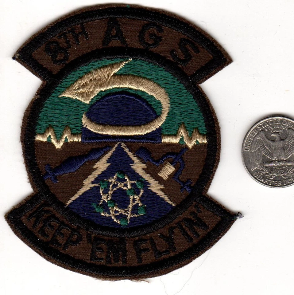 Subdued US Air Force Squadron Patch 8th AGS Keep Em Flyin' - Image 1 of 1