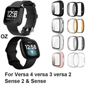 For Fitbit Versa 4 3 2 Sense 2 1 Screen Protector Cover TPU Case Full Coverage - Picture 1 of 7