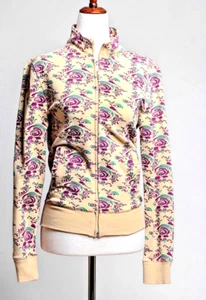 REVERSE Women Beige Bomber Jacket Long Sleeve Zip Closure, Size S - Picture 1 of 16