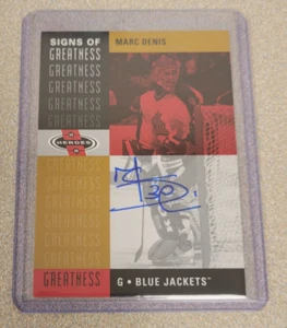 MARC DENIS 2000-01 UPPER DECK UD HEROES SIGNS OF GREATNESS AUTOGRAPH AUTO #MA - Picture 1 of 2